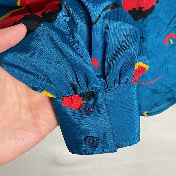 Vintage 80s style Steven Barry Button Up Dress Shirt Size 8 - Picture 5 of 12